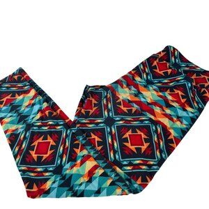 LuLaRoe Tall & Curvy Geometric Patterned Multicolor Super Soft Leggings